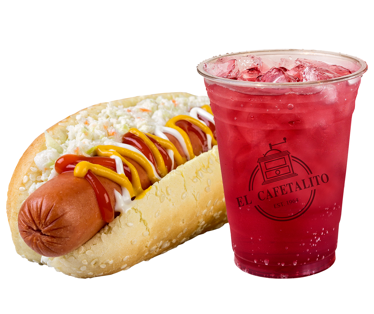 Hot Dog + Té Frío 16 oz
